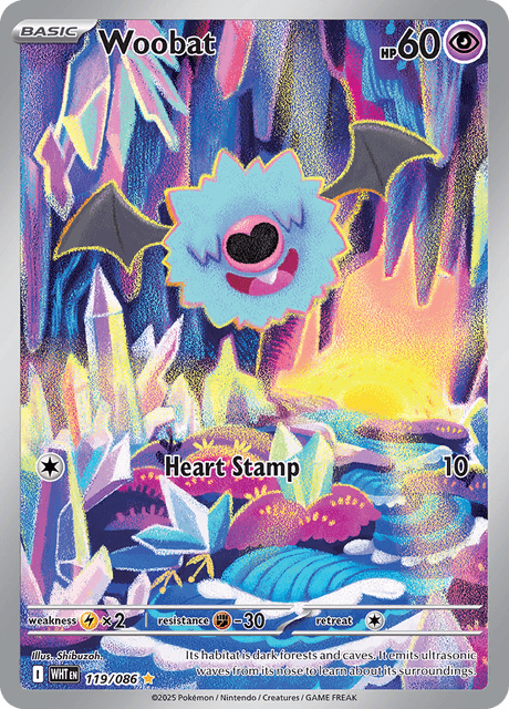 WHT - 119 - Woobat - Art Rare
