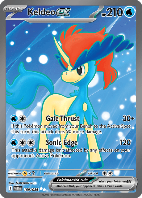 WHT - 159 - Keldeo ex - Ultra Rare
