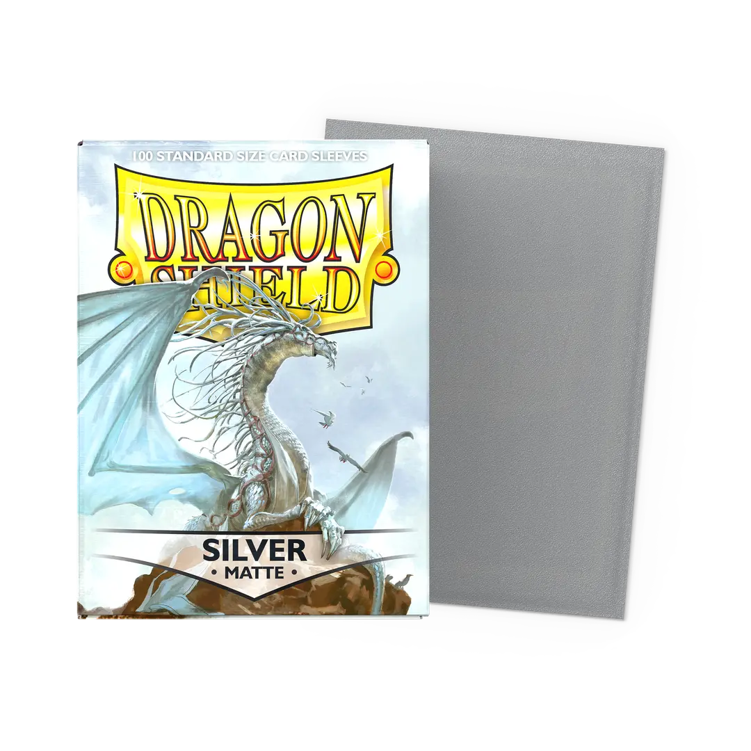 Dragon Shield: Matte Sleeves Silver (x100) – Standard