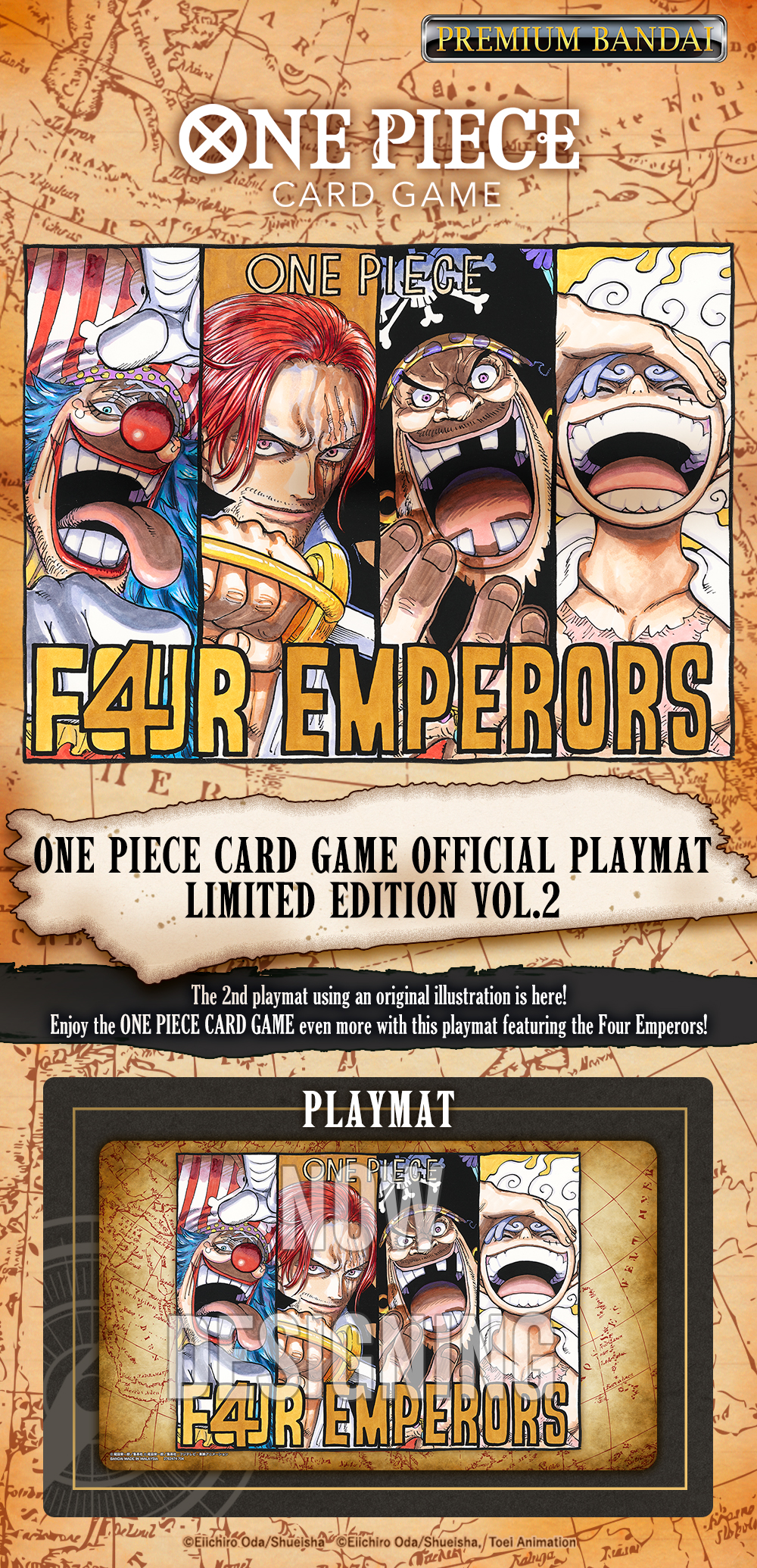 ONE PIECE CARD GAME Official Playmat -Limited Edition Vol.2 MetaGaming ONE PIECE CARD GAME Official Playmat -Limited Edition Vol.2 MetaGaming