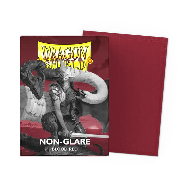 Dragon Shield: Non-Glare Matte Sleeves Blood Red (x100) – Standard