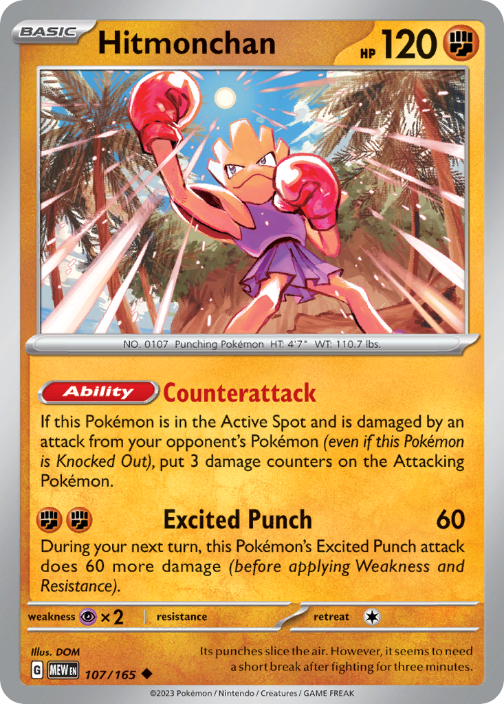 Hitmonchan - 107/165 - Uncommon