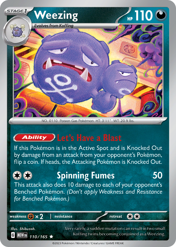 Weezing - 110/165 - Rare