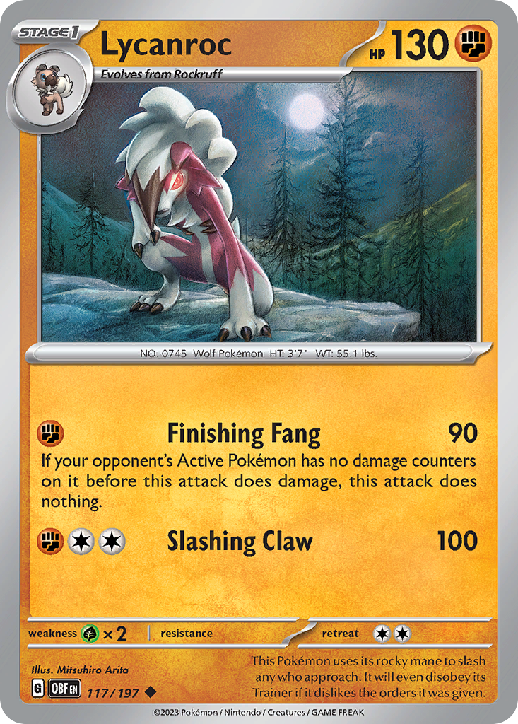 Lycanroc - 117/197 - Uncommon