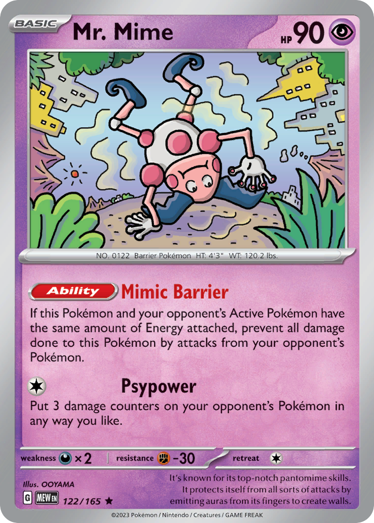 Mr. Mime - 122/165 - Rare