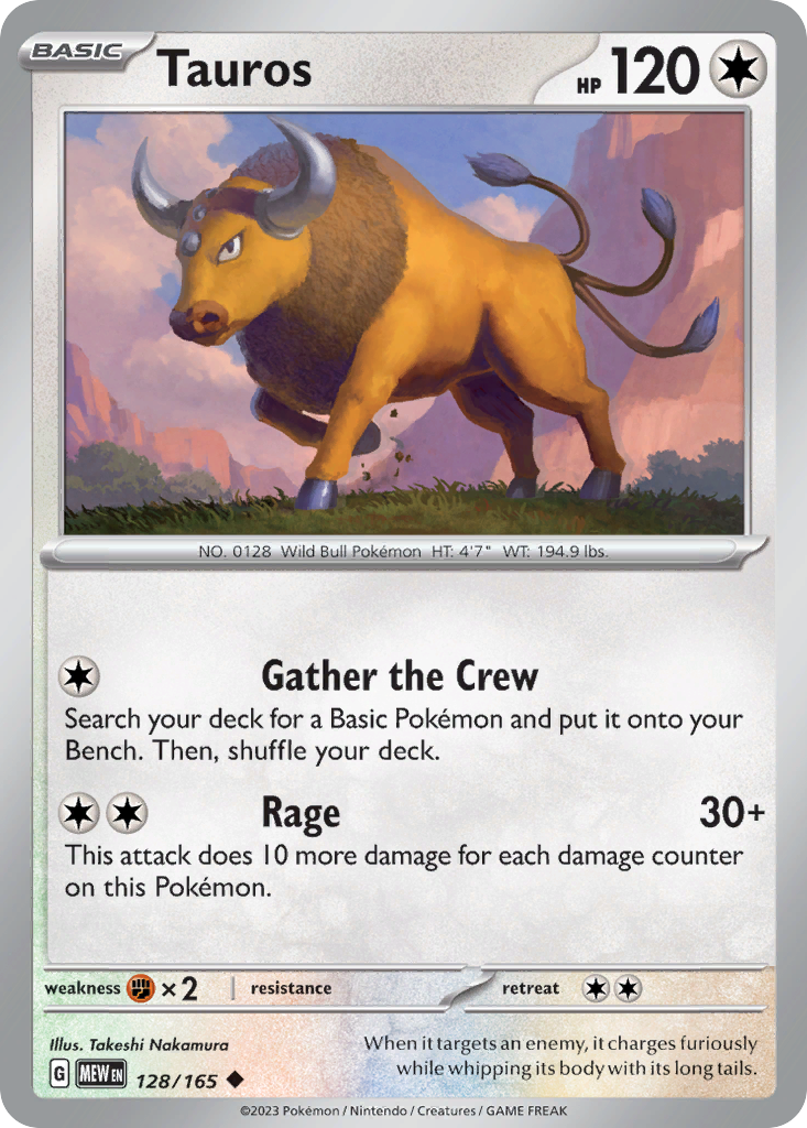 Tauros - 128/165 - Uncommon