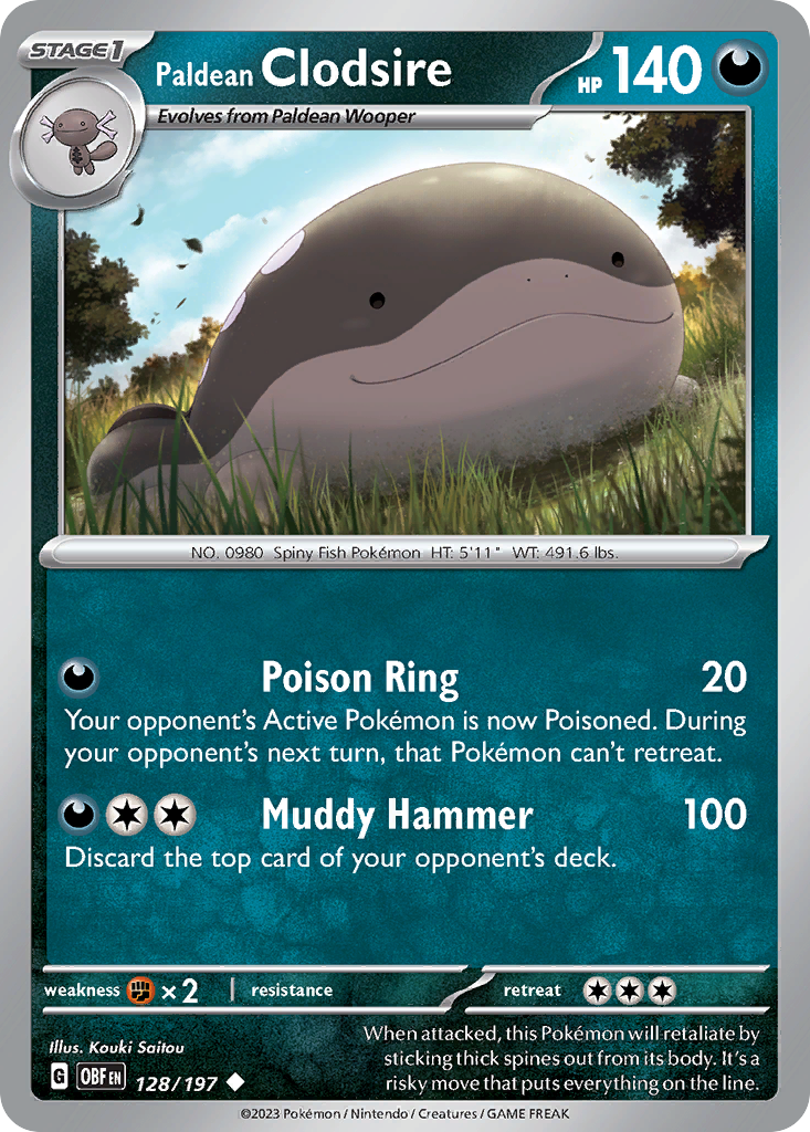 Paldean Clodsire - 128/197 - Uncommon