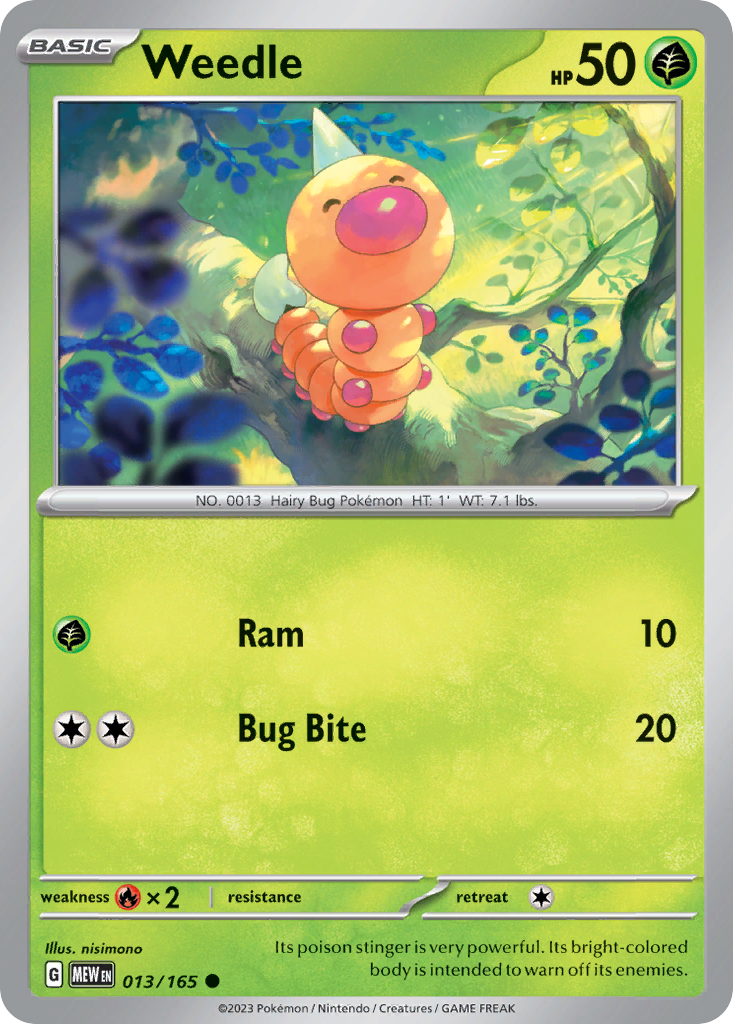 Weedle - 13/165 - Common