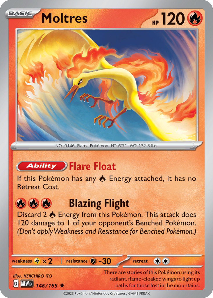 Moltres - 146/165 - Rare