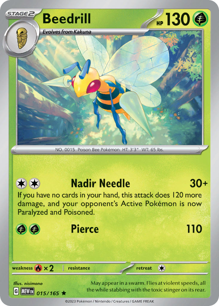 Beedrill - 15/165 - Rare