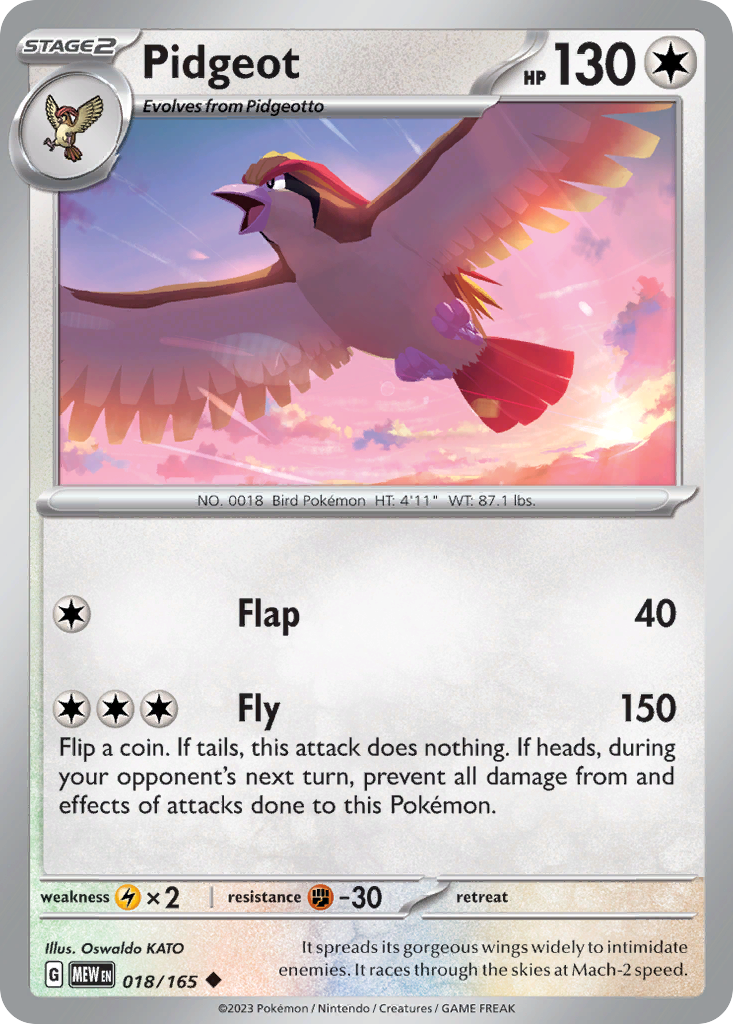 Pidgeot - 18/165 - Uncommon