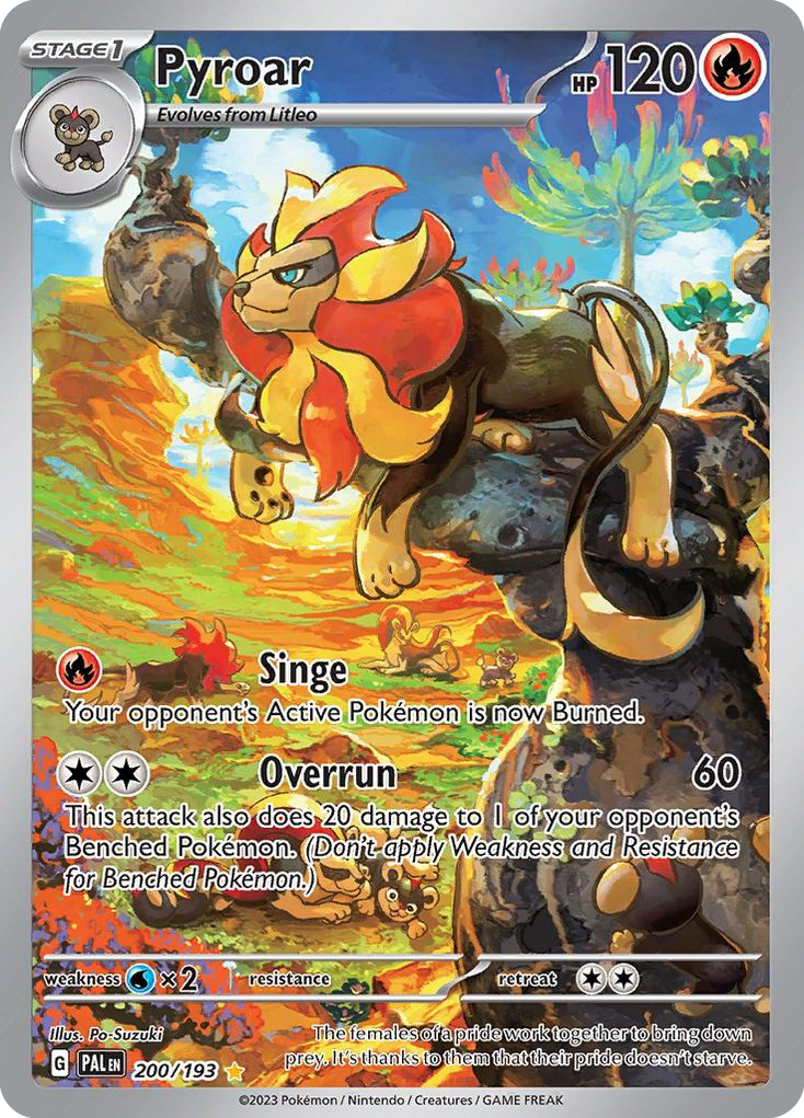 Pyroar Posters Pyroar - 200/193 - Illustration Rare – MetaGaming