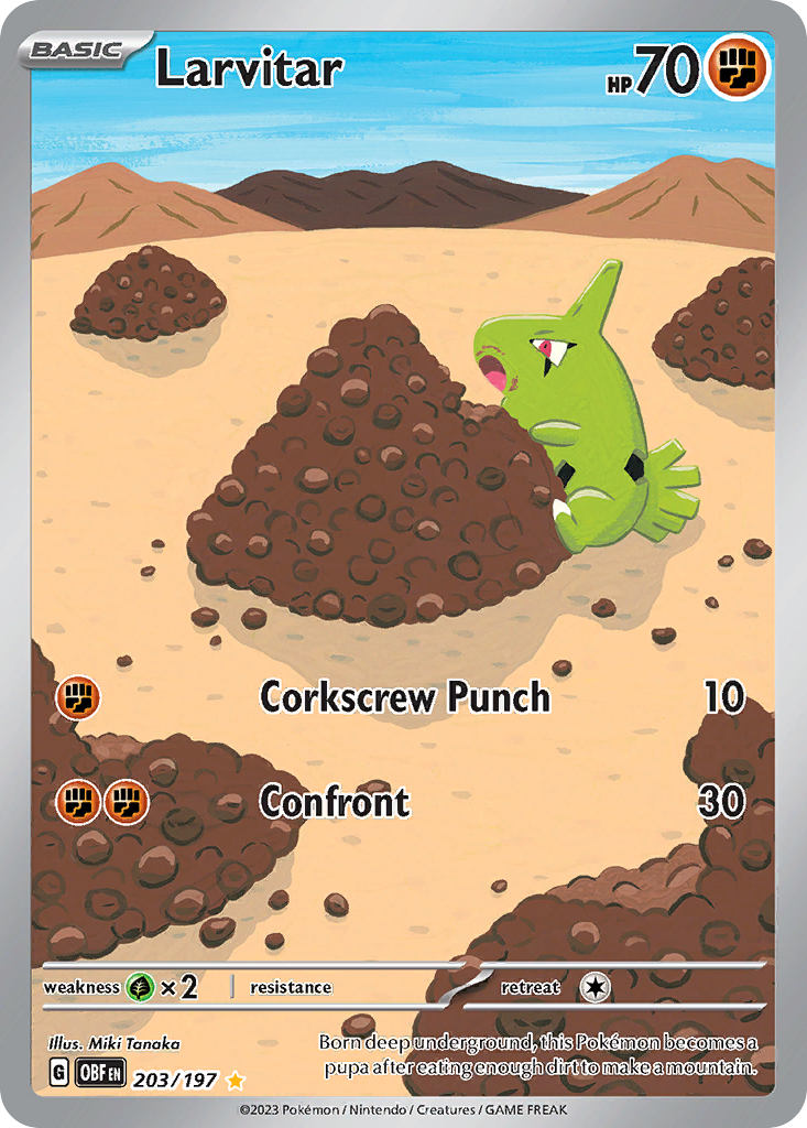 Larvitar - 203/197 - Illustration Rare