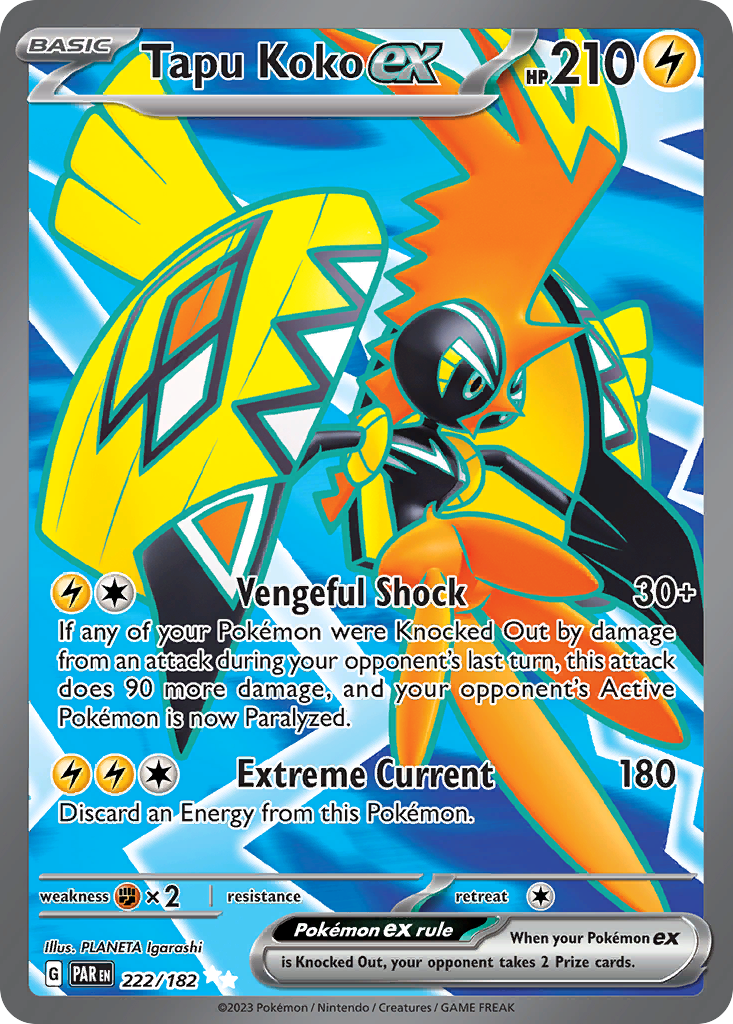 Tapu Koko ex - 222/182 - Full Art Rare