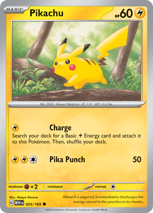 Pikachu - 25/165 - Common