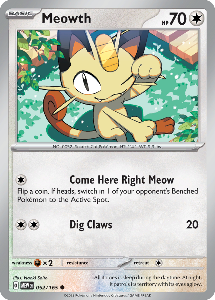 Meowth - 52/165 - Common