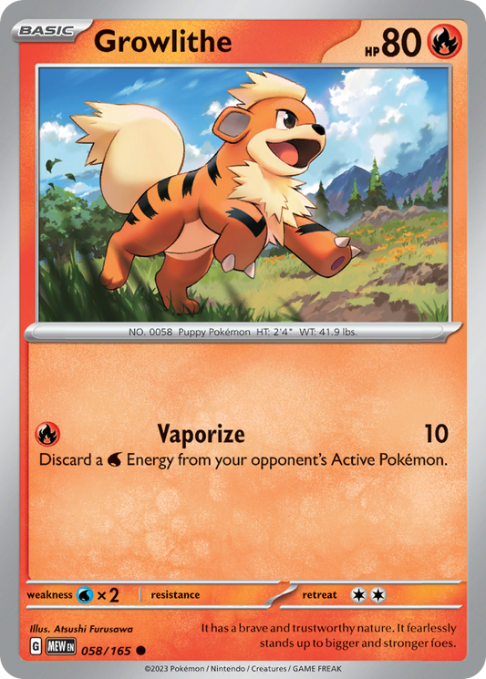 Growlithe - 58/165 - Common