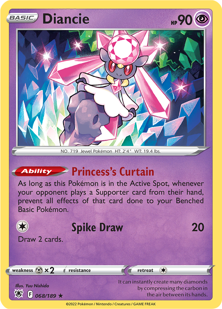 Diancie - 68/189 - Holo Rare
