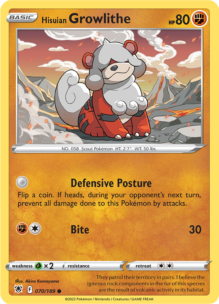 Hisuian Growlithe - 70/189 - Common