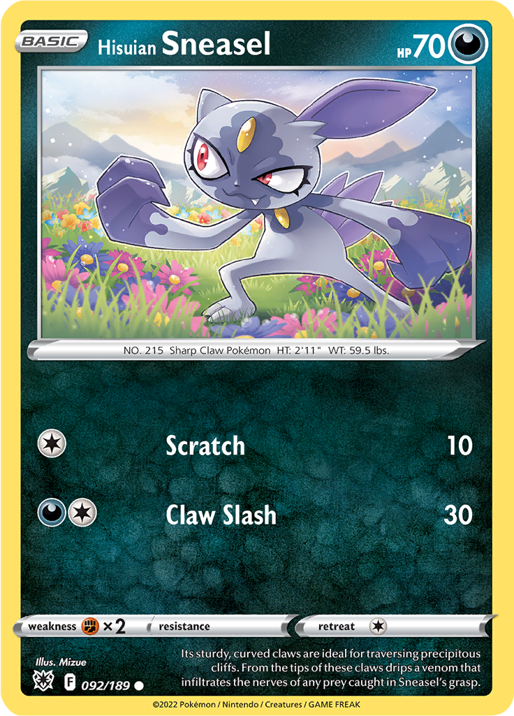 Hisuian Sneasel - 92/189 - Common
