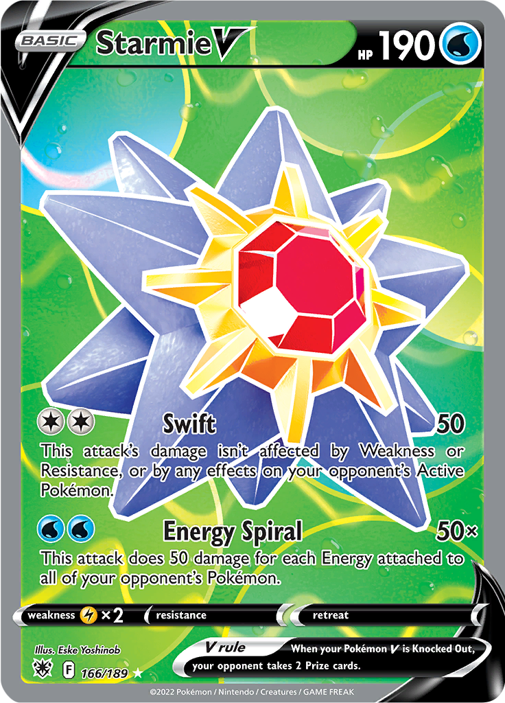 Starmie V - 166/189 - Full Art Rare