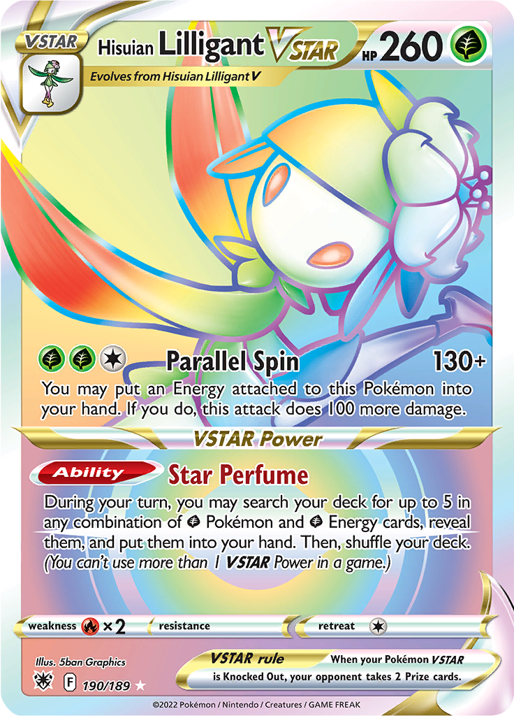 Hisuian Lilligant VSTAR - 190/189 - Rainbow Rare