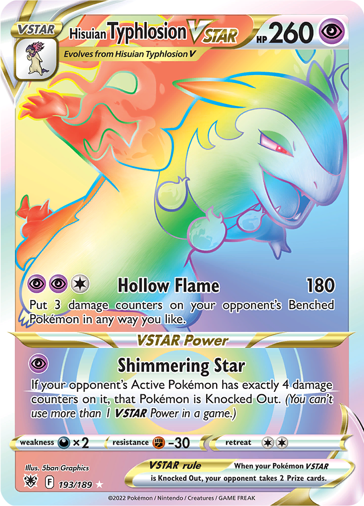 Hisuian Typhlosion VSTAR - 193/189 - Rainbow Rare