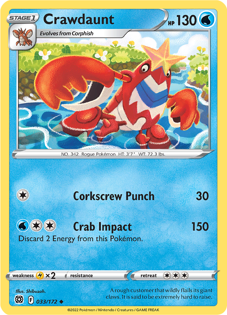 Crawdaunt - 33/172 - Uncommon