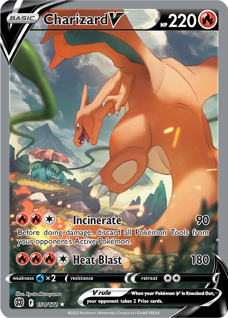 Charizard V - 154/172 - Full Art Rare