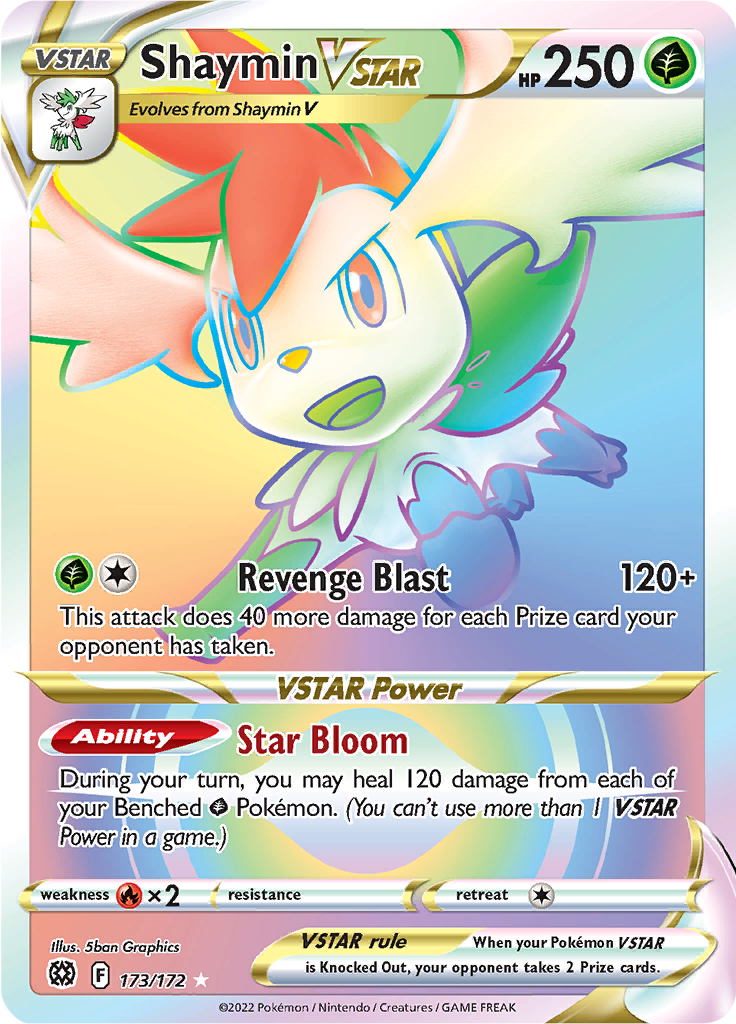 Shaymin VSTAR - 173/172 - Rainbow Rare
