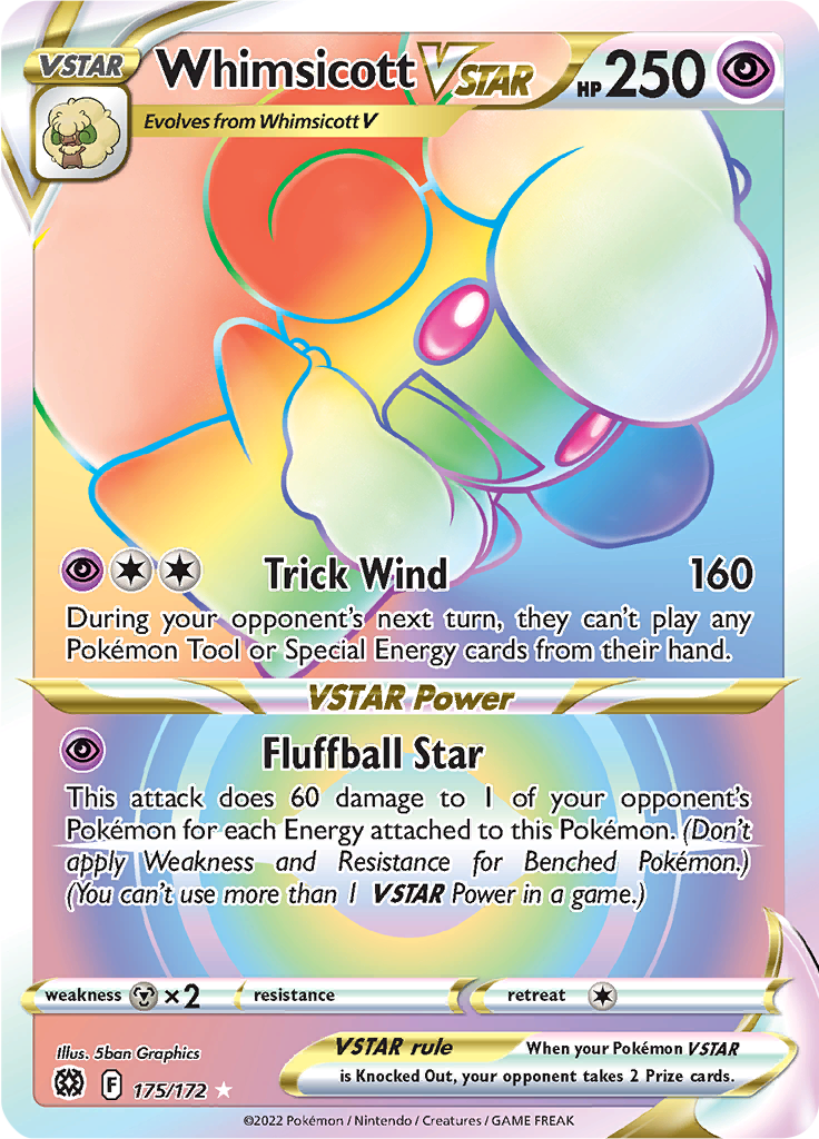 Whimsicott VSTAR - 175/172 - Rainbow Rare