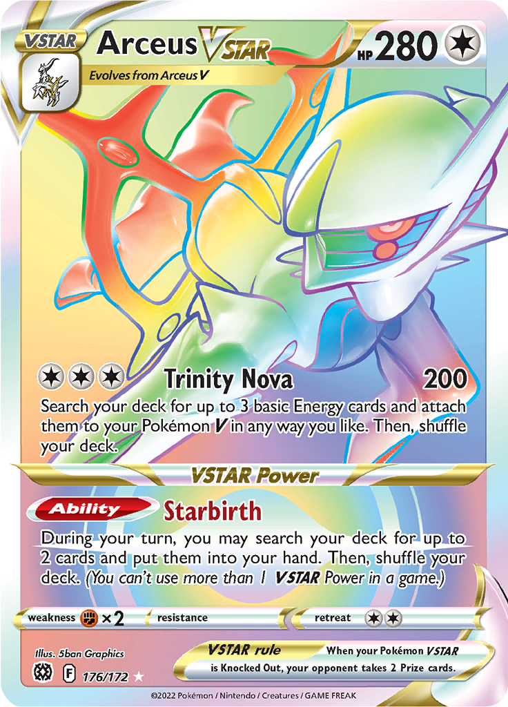 Arceus VSTAR - 176/172 - Rainbow Rare
