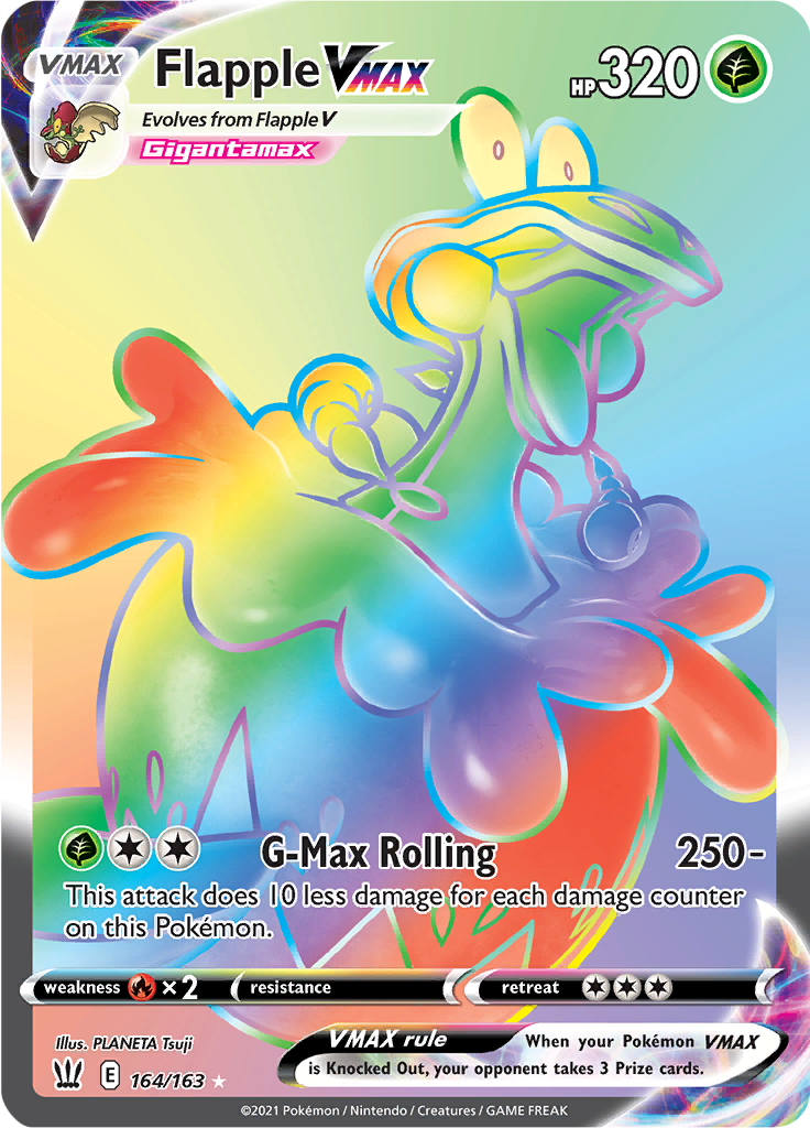 Flapple VMAX - 164/163 - Rainbow Rare