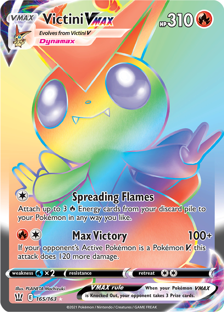 Victini VMAX - 165/163 - Rainbow Rare
