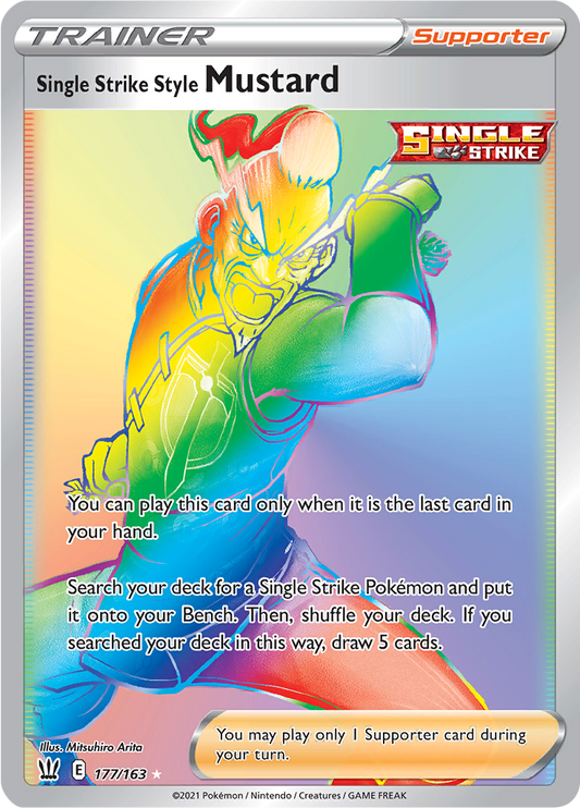 Single Strike Style Mustard - 177/163 - Rainbow Rare