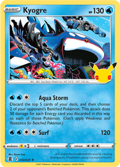 Kyogre - 3/25 - Rare