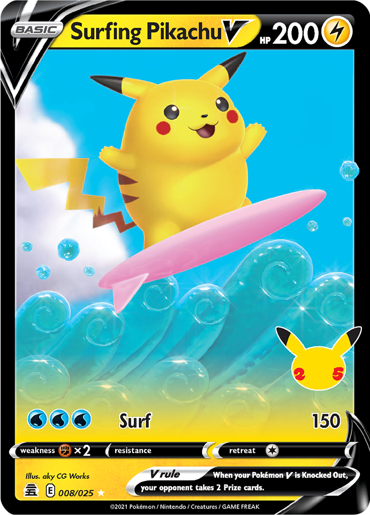 Surfing Pikachu V - 8/25 - Ultra Rare