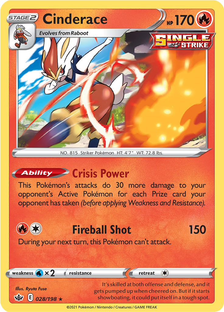 Cinderace - 28/198 - Holo Rare
