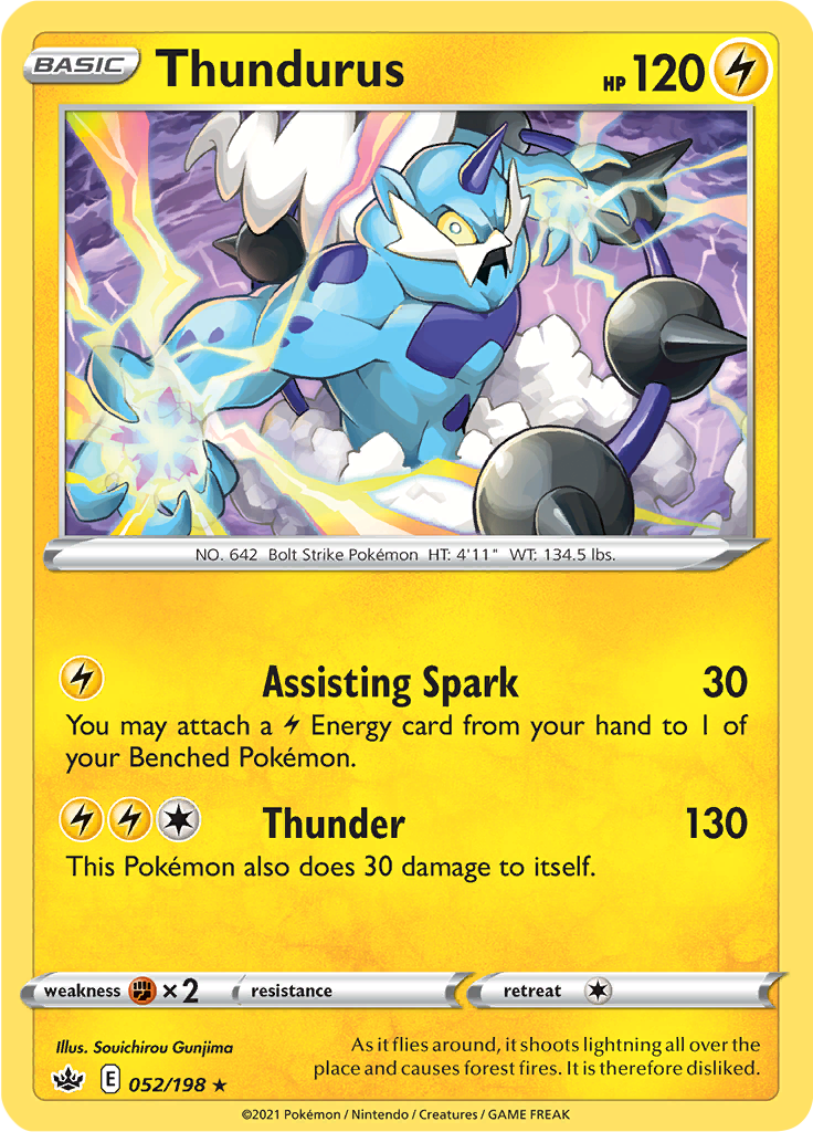 Thundurus - 52/198 - Holo Rare
