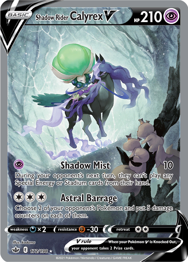 Shadow Rider Calyrex V - 172/198 - Full Art Rare