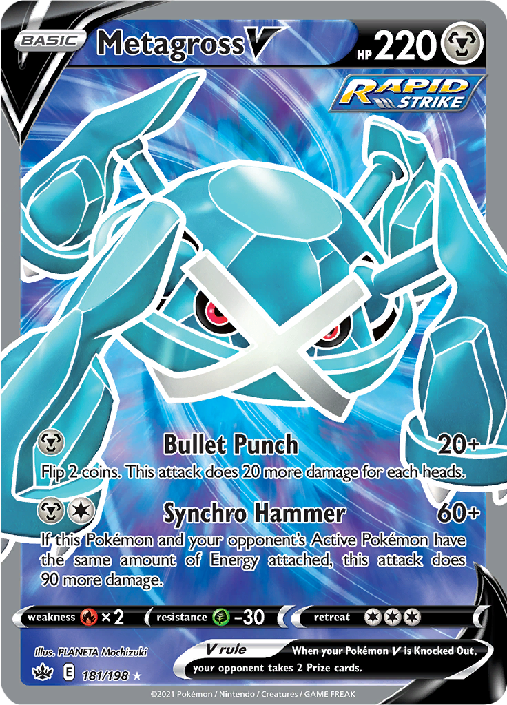 Metagross V - 181/198 - Full Art Rare