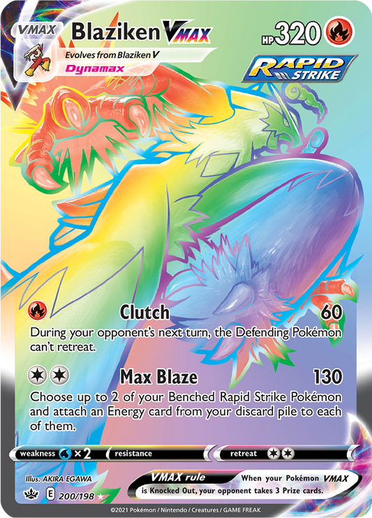 Blaziken VMAX - 200/198 - Rainbow Rare