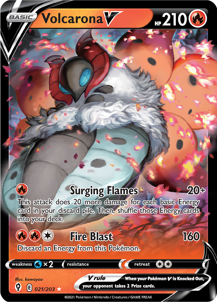 Volcarona V - 21/203 - Ultra Rare