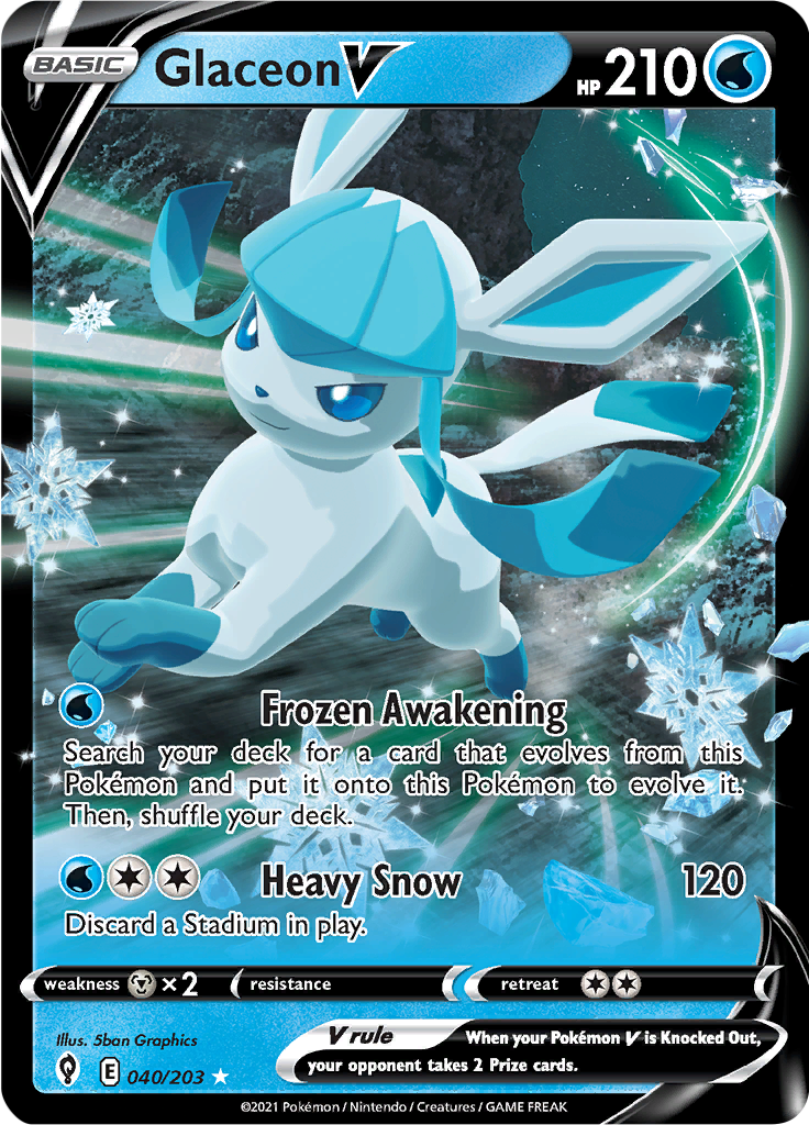 Glaceon V - 40/203 - Ultra Rare