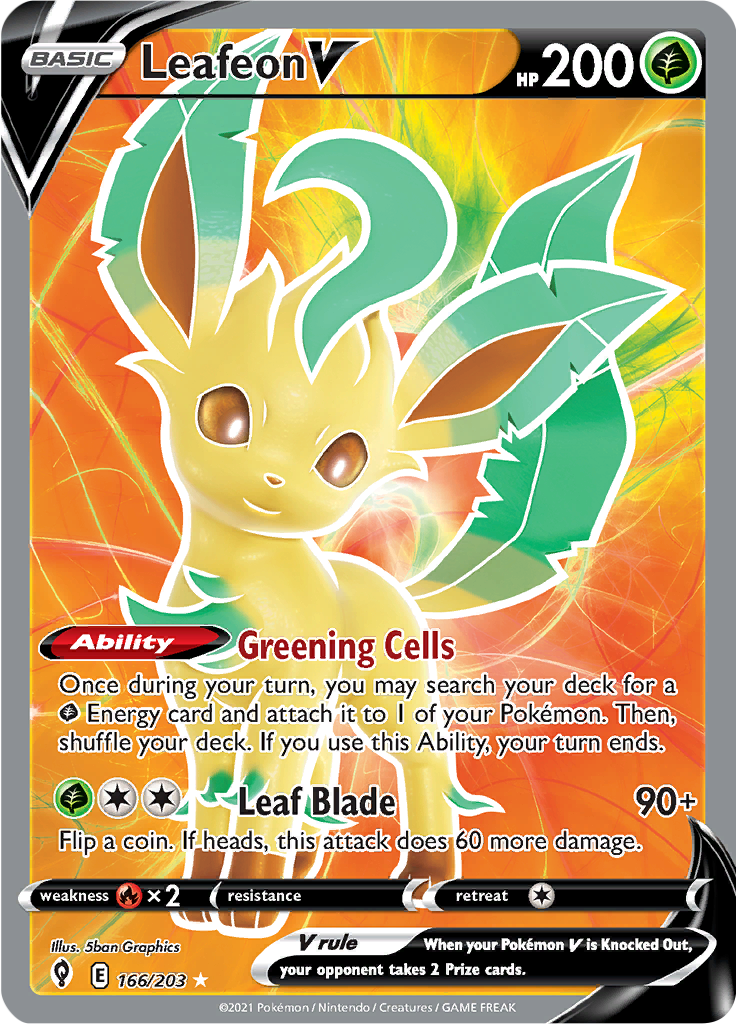 Leafeon V - 166/203 - Full Art Rare