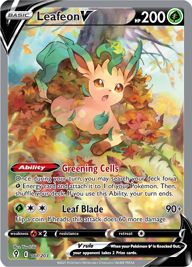 Leafeon V - 167/203 - Full Art Rare