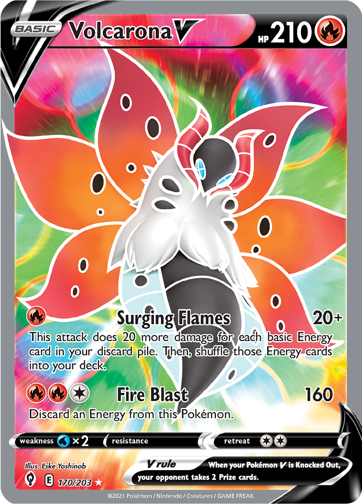 Volcarona V - 170/203 - Full Art Rare