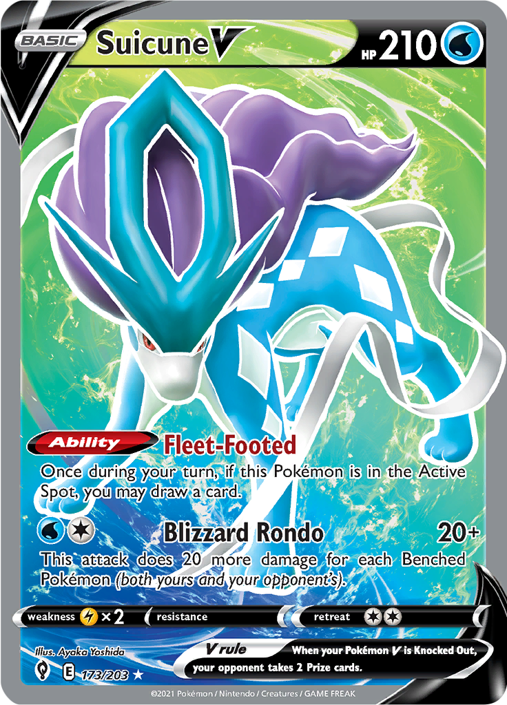 Suicune V - 173/203 - Full Art Rare