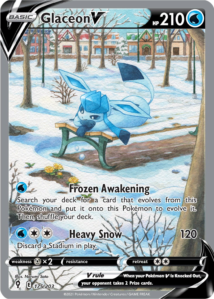 Glaceon V - 175/203 - Full Art Rare