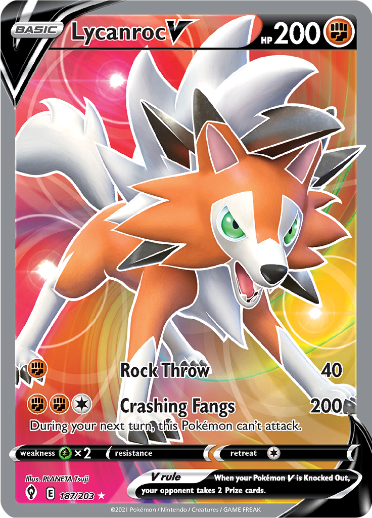 Lycanroc V - 187/203 - Full Art Rare
